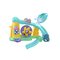 Edushape Rutchebane til badet m/4 dele – kuva 1