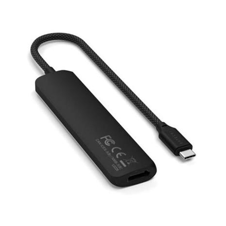 Satechi 6-in-1 USB-C Slim Multiport -sovitin, musta
