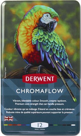 Derwent - Chromaflow tin 12 ass.