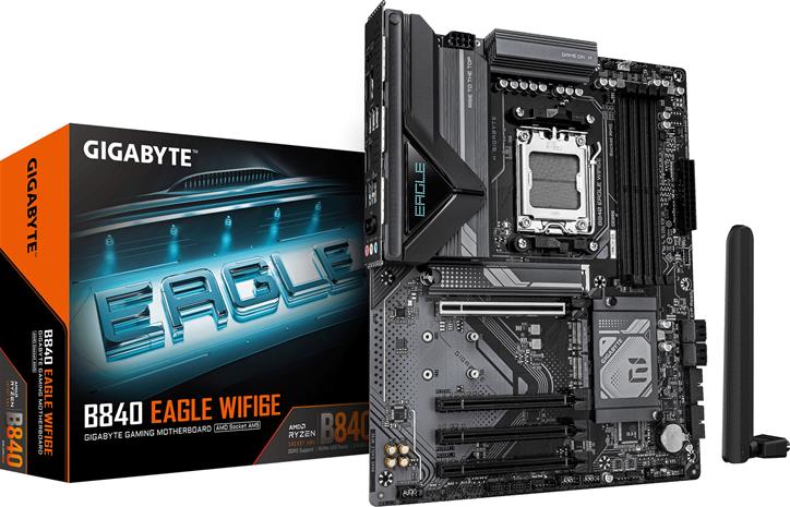 GIGABYTE B840 EAGLE WIFI6E Emolevy - AMD B840 - AMD AM5 socket - DDR5 RAM - ATX