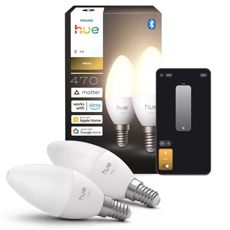 Philips Hue Kynttilälamppu - E14-älylamppu - White - (2 kpl)