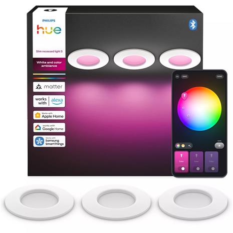 Philips Hue Upotettava Slim-kohdevalaisin, 3 kpl
