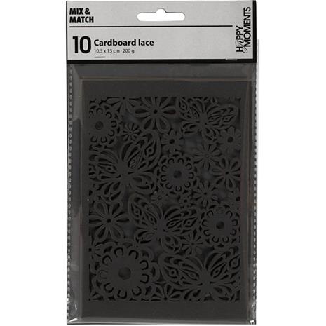 Creativ Company - Patterned Cardboard Black 10 pcs.