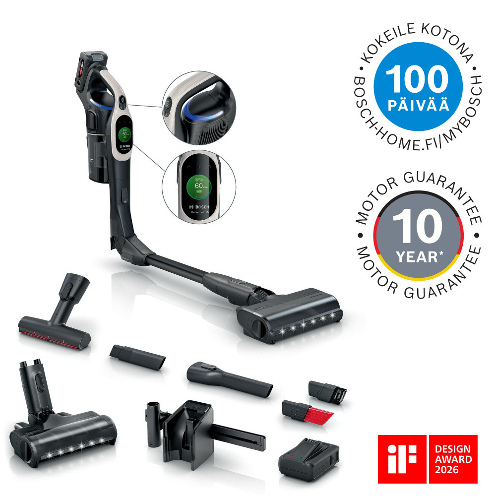 Bosch Unlimited 10 BBS1041GQC -varsi-imuri, tumma kerma / harmaa