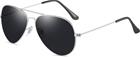 Polarisoidut aurinkolasit UV400-suojalla Black + Silver, Korut, rannekellot, lompakot ja aurinkolasit