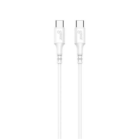 GEAR USB-C to USB-C 2.0 Charging Cable 0.5m - White