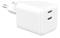 GEAR Charger 220V 2xUSB-C PD/PPS 65W GaN White – kuva 2