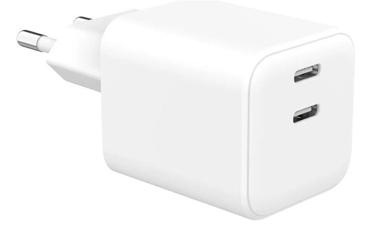 GEAR Charger 220V 2xUSB-C PD/PPS 65W GaN White
