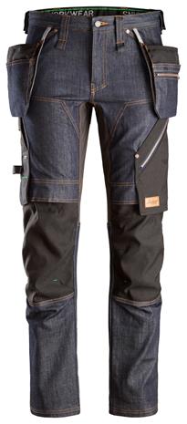 Snickers 6955 FlexiWork Työhousut denim/musta 152
