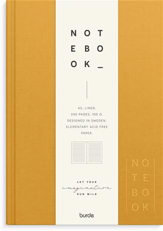 Notebook Textile Mustard Lined A5 Burde