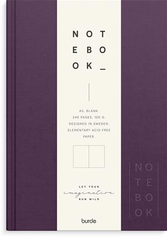 Notebook Textile Plum Blank A5 Burde – kuva 2/2
