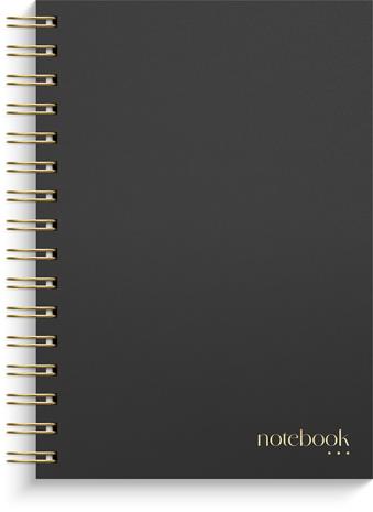 Notebook Dotted A5 Black Burde