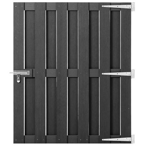 vidaXL Puutarhaportti WPC 100x112 cm harmaa
