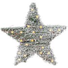 Joulun lumen peittämä loistava tähtikoristeet, jouluvalaistus, 30 lediä, 40 cm