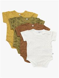 Pippi Lyhythihainen Body 4-pack, Tinsel, 80
