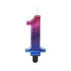 Syntymäpäiväkynttilä 1 - Cosmos, Ombre, 8 cm