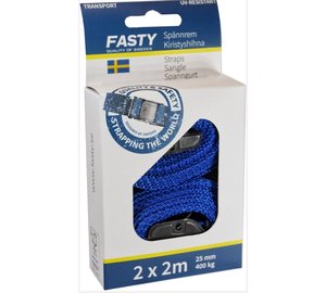 Fasty 2m 25mm 2kpl sininen pakkaushihna