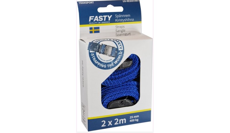 Fasty 2m 25mm 2kpl sininen pakkaushihna