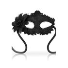 Masks Venetian Eyemask Side Flower Black Mask