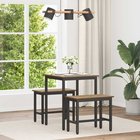 vidaXL Ruokapöydät 60 x 60 x 75 cm METALLI Neliö