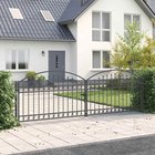vidaXL Aitausportti ASSEN 401 x 175,5 cm Teräs Harmaa Lukittava