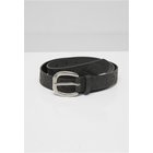 Urban Classics - Leather Imitation Punched Pattern Belt - Vyö - Naiset - Musta