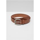 Urban Classics - Leather Imitation Punched Pattern Belt - Vyö - Naiset - Ruskea