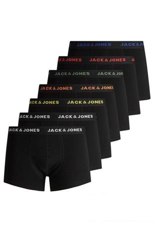 Jack & Jones - JACBASIC TRUNKS 7 PACK NOOS - Bokserit - Miehet - Musta