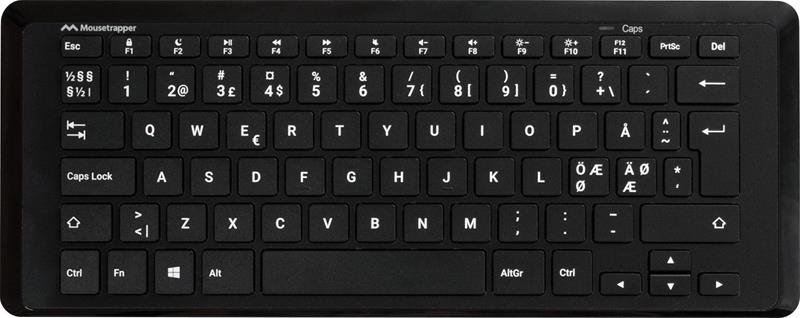 MOUSETRAPPER Type Mini Wireless Keyboard, Black