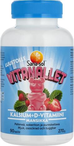 Sana-sol Vitanallet Kalsium + D-vitamiini, 90 kpl