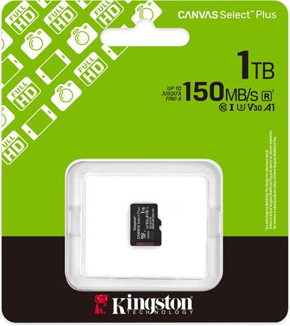 Kingston Canvas Select Plus Gen3 1TB microSDXC 150MB/s – kuva 5/5