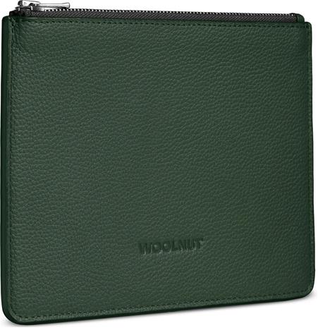 Woolnut Leather Pouch Flat -tarvikelaukku, vihreä