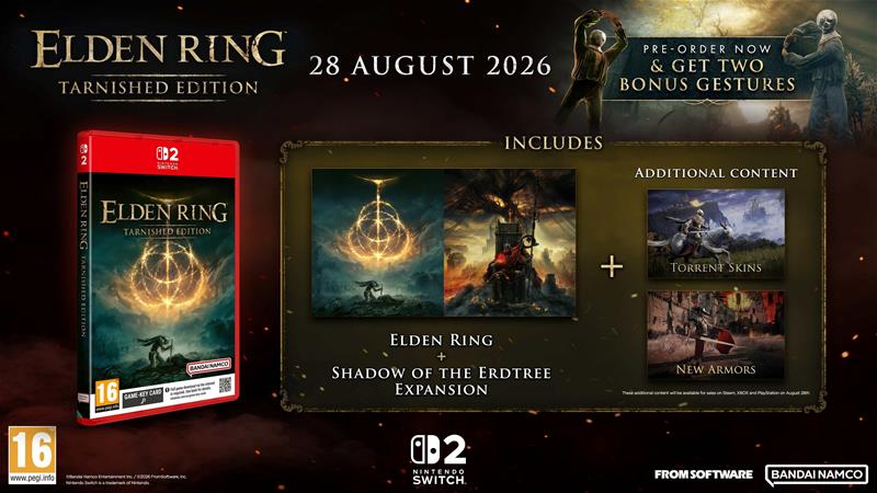 Elden Ring - Tarnished Edition, Nintendo Switch 2 -peli