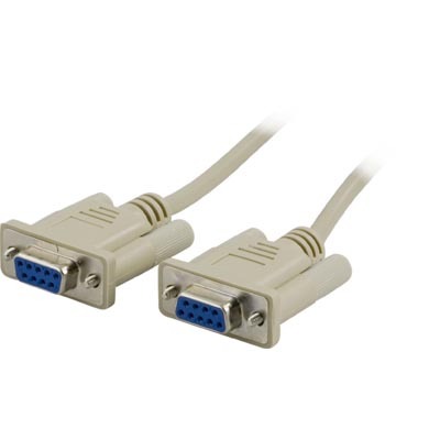InLine null modem cable DB9 female / female, molded, 3m