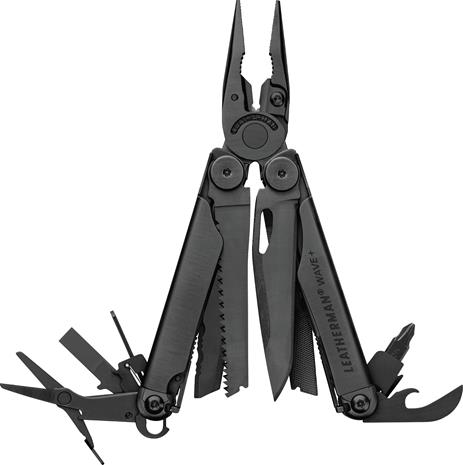 Leatherman Black Wave - monitoimityökalu, kotelossa, musta