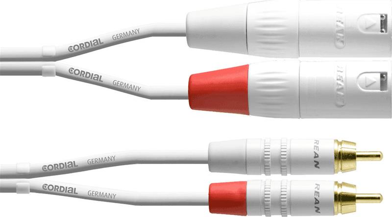 Cordial 2 x RCA - 2 x XLR, 3 m