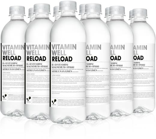 12 x Vitamin Well, 500 ml, Reload Citron Lime