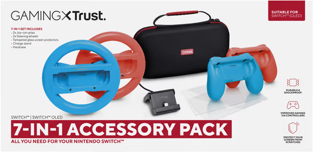 Trust GXT1249 7-in-1 Accessory Pack for Nintendo Switch, tarvikesetti