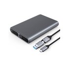ORICO AM2C3-2N Dual Disk Caddy for Two Drives: M.2 SATA and NVME USB-C 3.2 10Gb/s - Gray - Ulkoiset kovalevyt