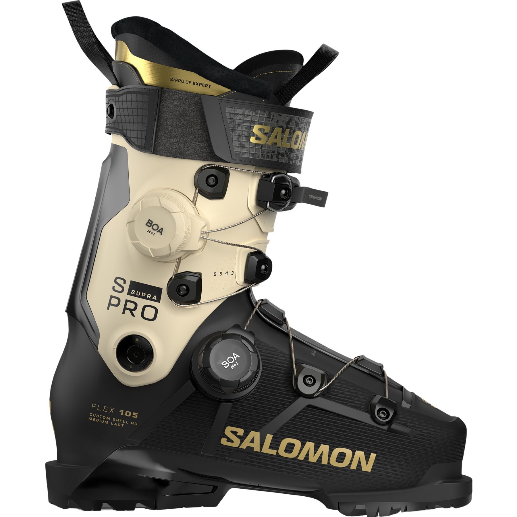 Salomon S/Pro Supra Dual Boa 105W, laskettelumonot, nainen, musta/keltainen