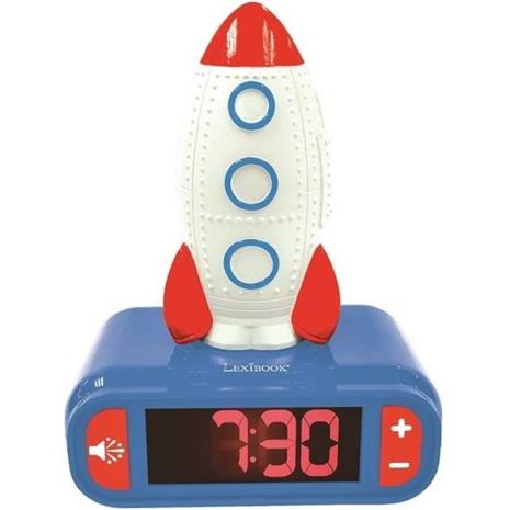 Rocket Night Light Alarm Clock med ljudeffekter