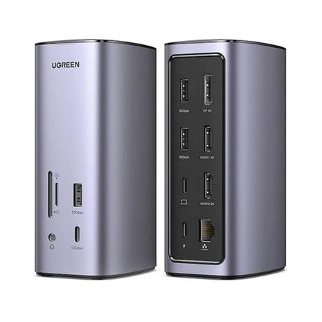 Monipuolinen USB-hubi, harmaa