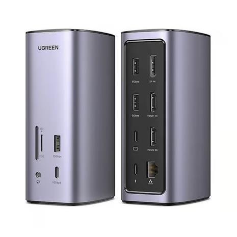 Monipuolinen USB-hubi, harmaa