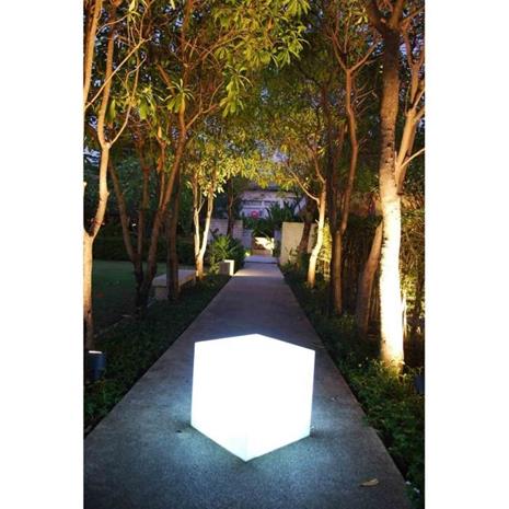 Vit lysande kub 40 cm E27-glödlampa