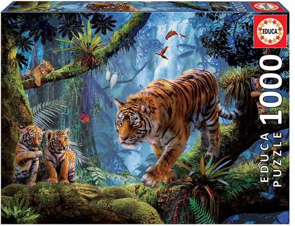 Educa - Puzzle 1000 - Tigers in the Tree ( 017662)