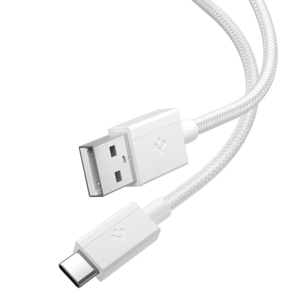 Spigen Essential USB-A to USB-C 60W Fabric Cable - 1.5m - White