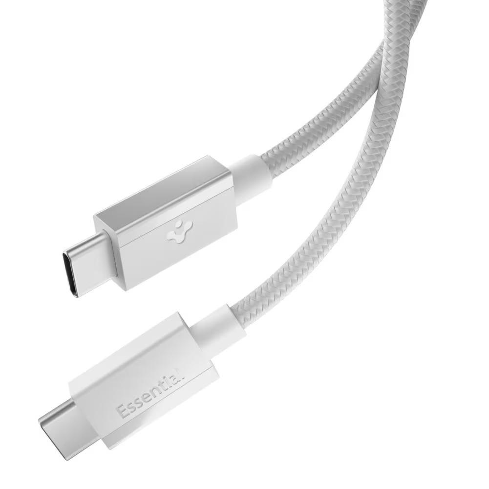 Spigen Essential USB-C to USB-C 60W Fabric Cable - 1.5m - White