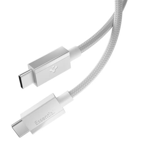 Spigen Essential USB-C to USB-C 60W Fabric Cable - 1.5m - White – kuva 1/1