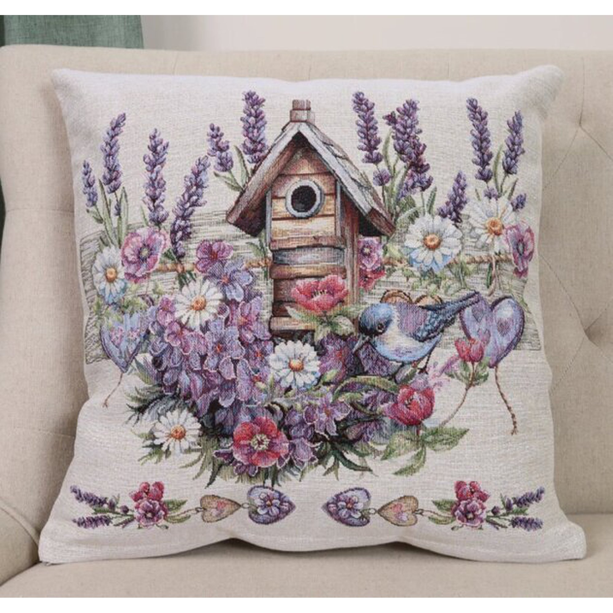 Textile Idea kaksipuolinen tyynynpäällinen Provencen romantiikka