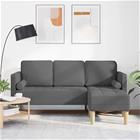 vidaXL Sohvasetti Tumma harmaa 173 x 131 x 67 cm Polyesteri